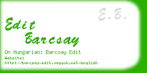 edit barcsay business card